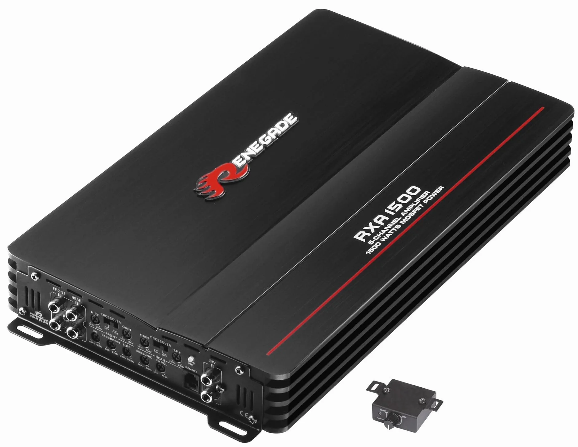 Renegade RXA1500 5-Kanal Endstufe 1500 W Lautstärke-/Bass-/Höhen-Regelung Passend für (Auto-Marke): Universal