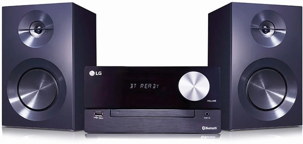 LG CM2460 Mini Hifi Anlage mit Stereo Lautsprechern chrom/schwarz