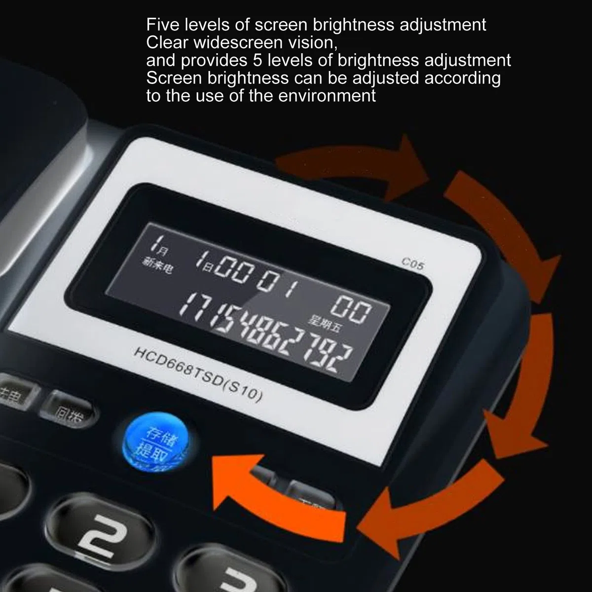 Großes Tastentelefon für Senioren, Schnurgebundenes Festnetztelefon, One-Touch-Kurzwahl, Freisprechanrufe, Großes LCD-Display, Lautsprecherklingel, für Sehbehinderte ältere