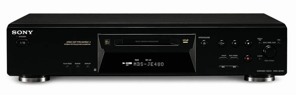 Sony MDS-JE480/B MiniDisc Deck, schwarz