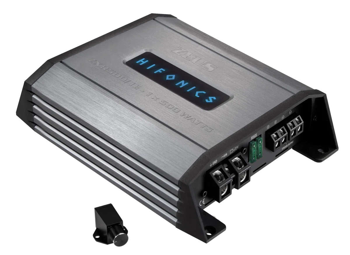 HiFonics ZXR500/1E - 1-Kanal CLASS D Premium Digital Compact Verstärker mit 500 Watt RMS | ZEUS EXPANSION SERIE