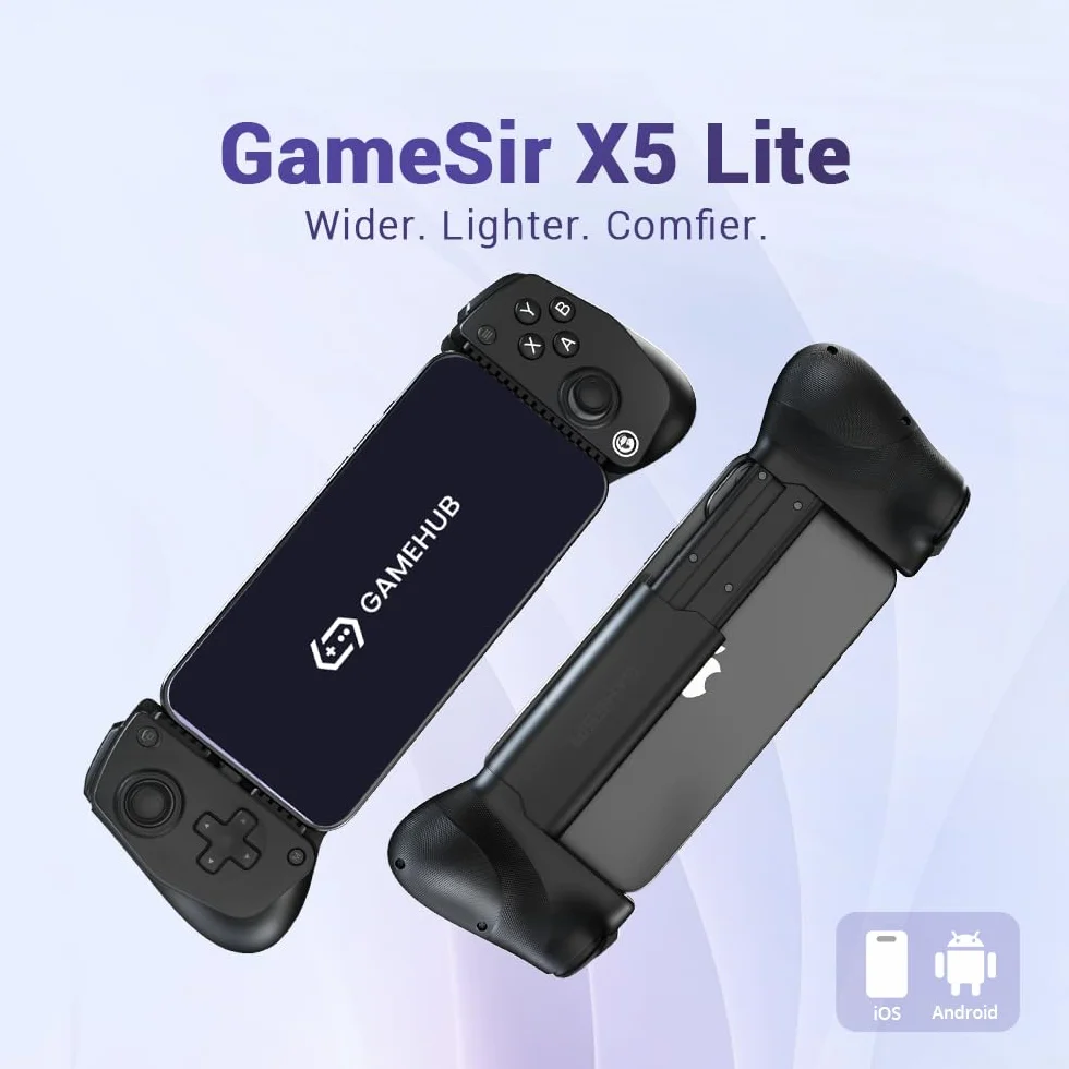 GameSir X5 Lite Mobile Gaming Controller für Android & iPhone 15/16 Serie (USB-C), Hall Effekt Joystick, Plug-and-Play