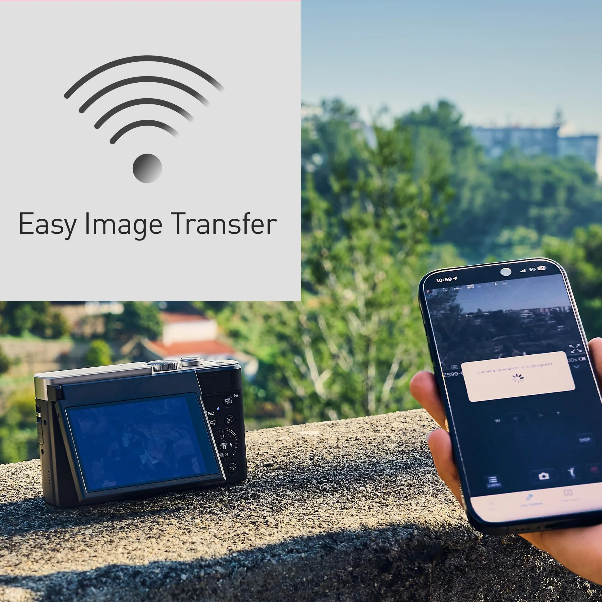 Panasonic LUMIX DC-TZ99E-K Kompakte Travel Zoom Kamera, Leica DC-Objektiv, 30-facher Zoom, 24-720mm, 20,3 MP, OIS, 4K 30p Video, 7,6cm klappbarer Monitor, WLAN, Bluetooth, Schwarz