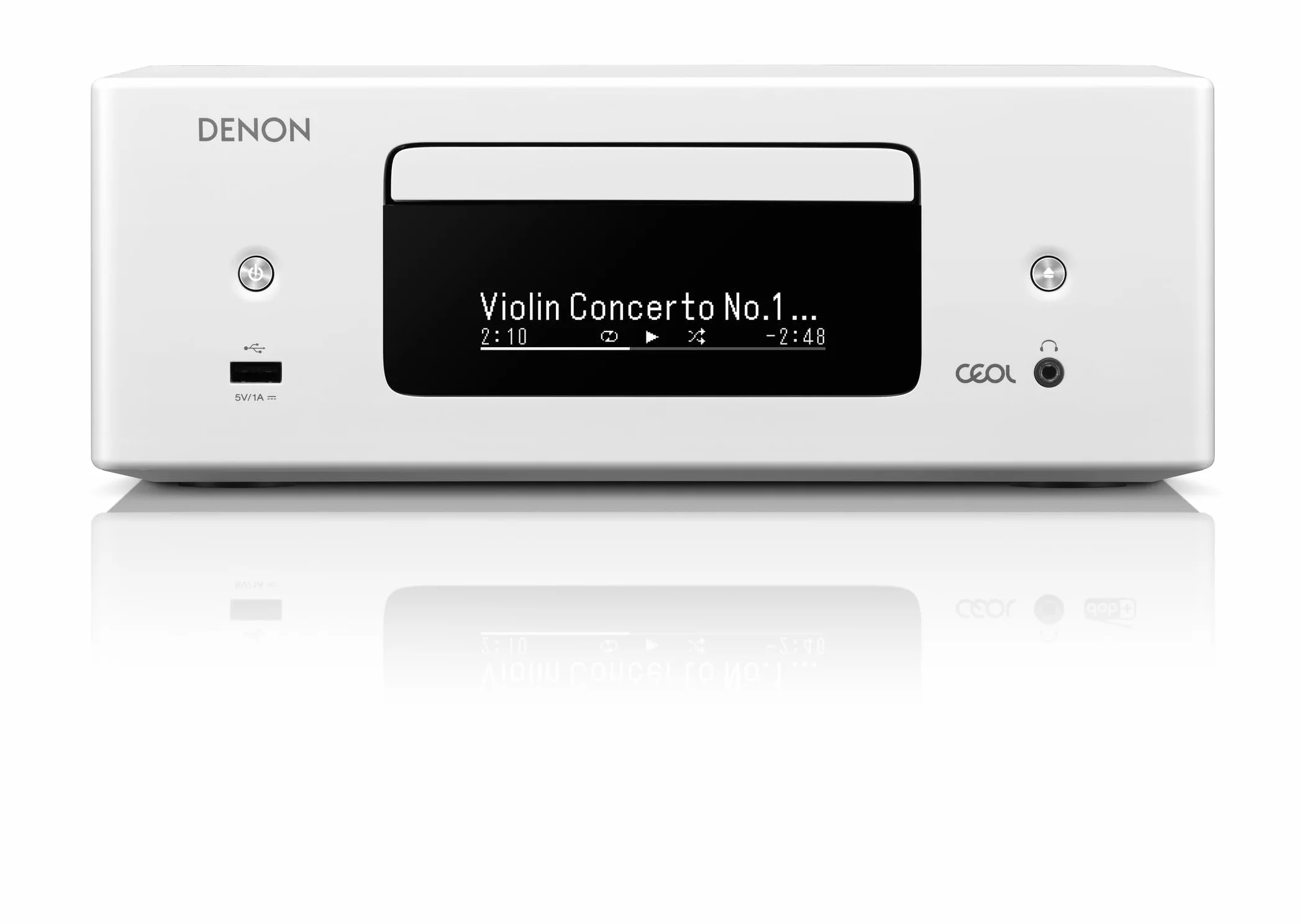 Denon RCD-N12DAB Kompaktanlage, HiFi Verstärker, CD-Player, Internetradio, Musikstreaming, HEOS Multiroom, Bluetooth und WLAN, AirPlay 2, Alexa Kompatibel, 2 Optische TV-Eingänge, DAB+ Radio
