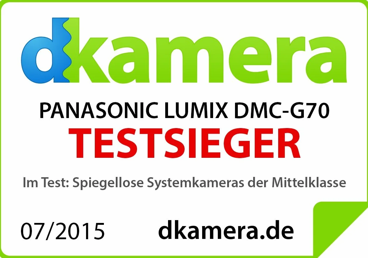 Panasonic LUMIX G DMC-G70KAEGK Systemkamera (16 Megapixel, OLED-Sucher, 7,5 cm OLED Touchscreen, 4K Foto und Video) mit Objektiv H-FS14042E schwarz