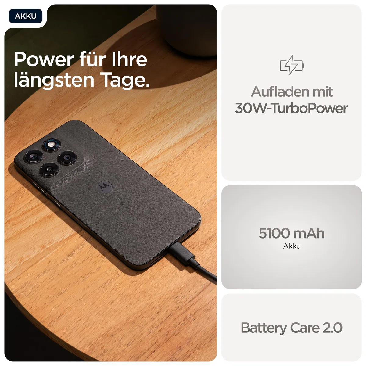Motorola Moto g77 5G Smartphone 6,78" Super-HD-Display 108MP Kamera 8/256GB 5100 mAh Android 16 Pantone Black Olive