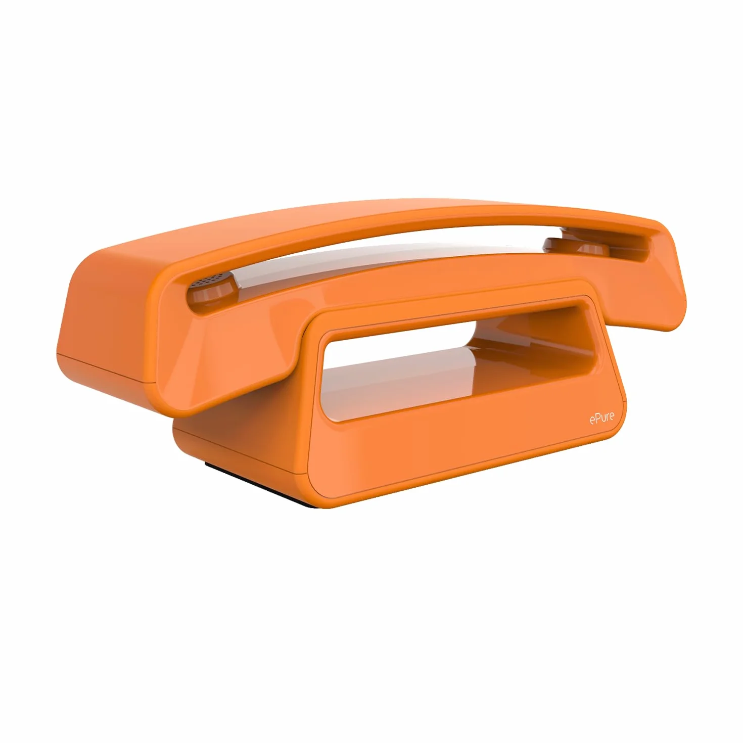 ALCATEL ePure Iconic - Schnurloses Festnetztelefon DECT - Vintage-Design - Großes, hochauflösendes Grafikdisplay - Freisprechfunktion - Anrufblockierungsfunktion - Orange