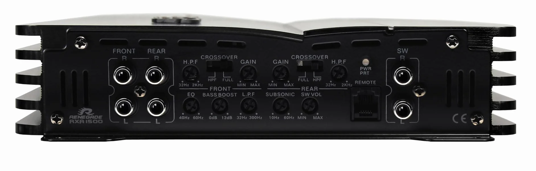 Renegade RXA1500 5-Kanal Endstufe 1500 W Lautstärke-/Bass-/Höhen-Regelung Passend für (Auto-Marke): Universal