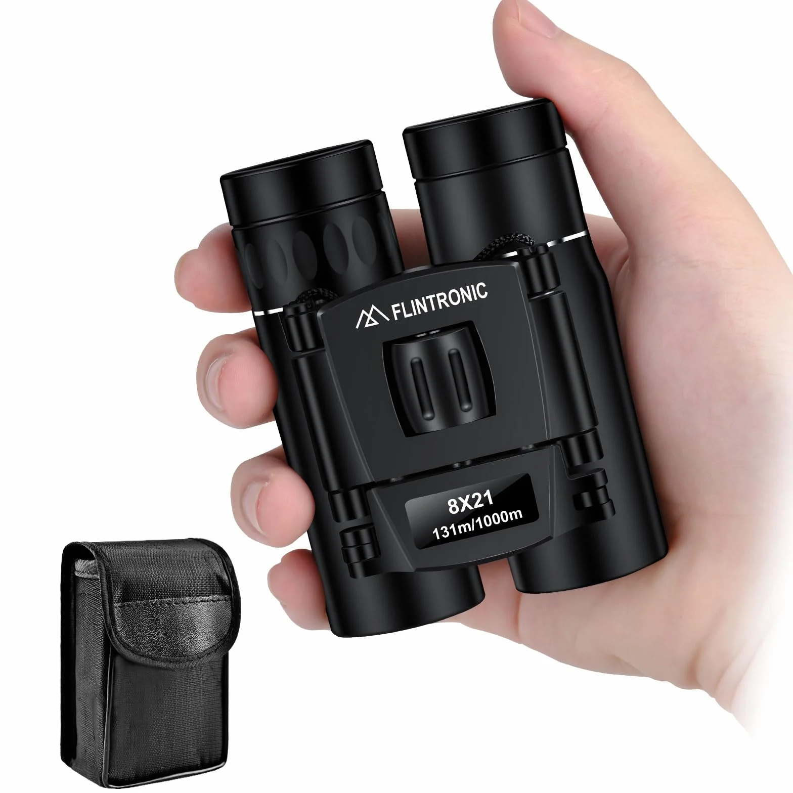 Flintronic 8x21 Kompakt Mini-Fernglas HD Ferngläser Leichtes Faltteleskop für Erwachsene Jagd Vogelbeobachtung