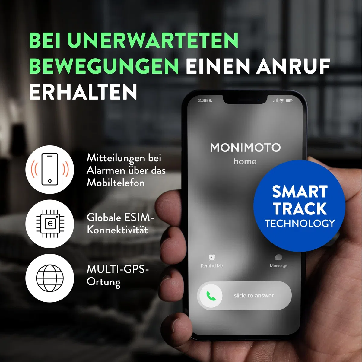 MoniMoto 7 GPS Tracker Motorrad - Diebstahlwarnanlage mit DIY-Installation, Keine Verkabelung erforderlich - Ortungsgerät für Autos, Roller, Quads, ATV, Schneemobile
