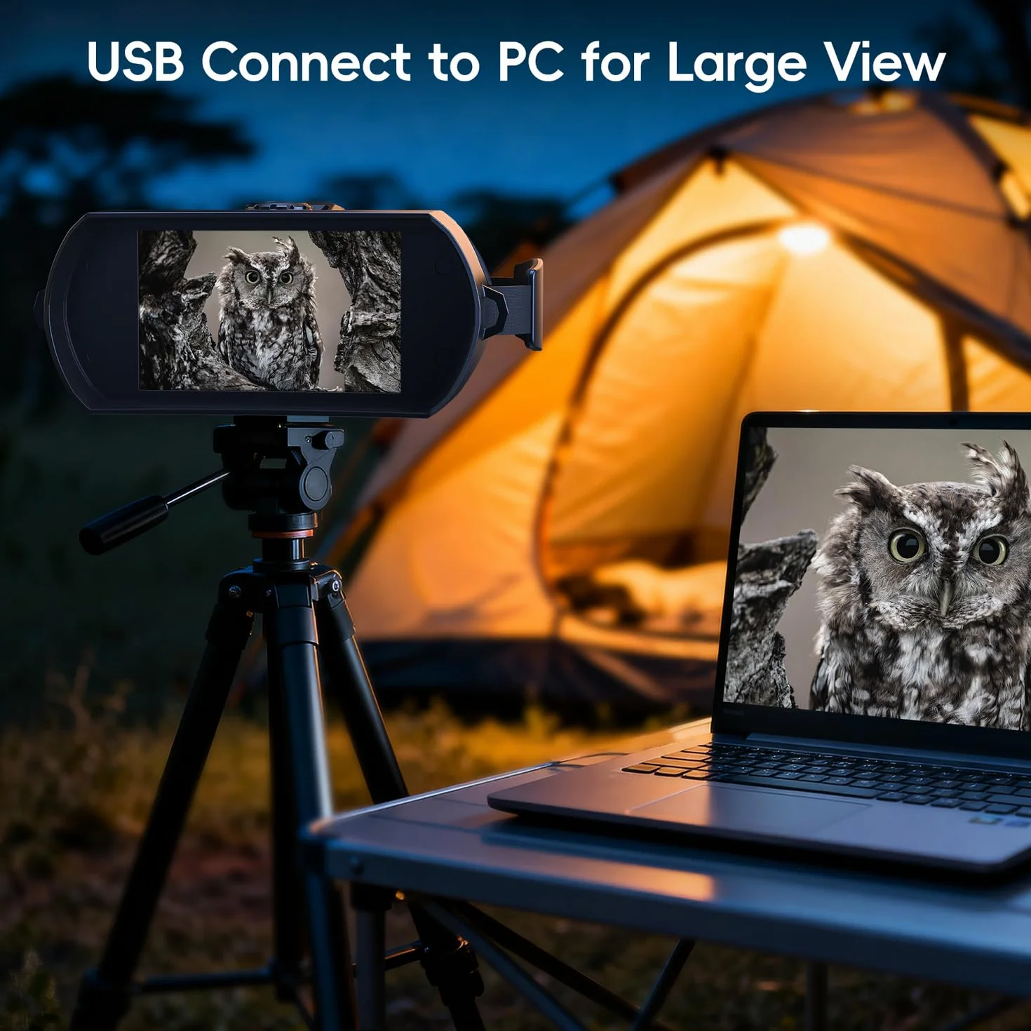 Nachtsichtbrille, SKYBASIC Nachtsichtfernglas, 10-facher Digitalzoom, 4-Zoll-HD-Bildschirm, 5000 mAh wiederaufladbare Nachtsichtbrille, geeignet für Vogelbeobachtung, Camping, Jagd, mit 32 GB