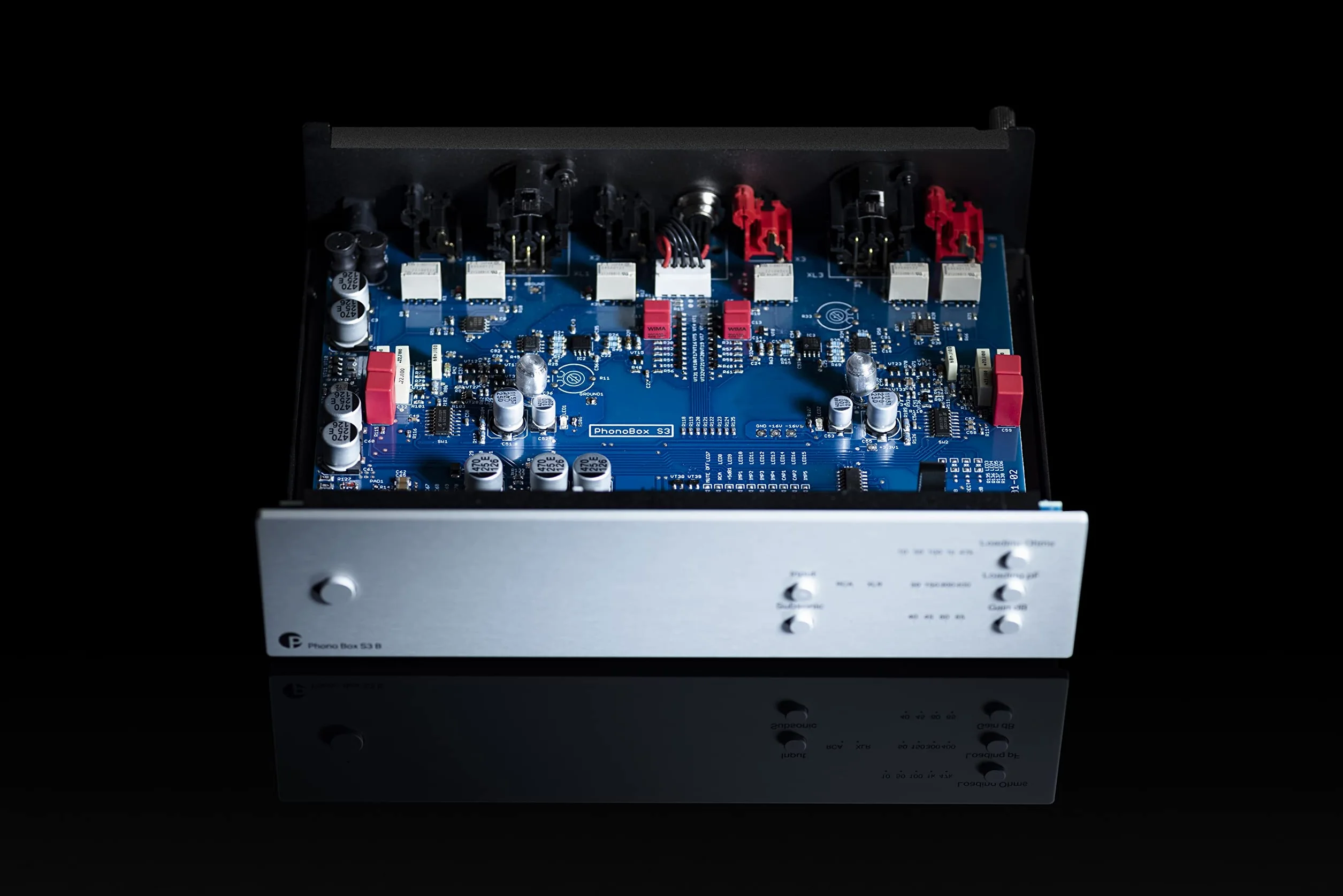 Phono Box S3 B, Symmetrischer audiophiler Phono-Vorverstärker, Schwarz