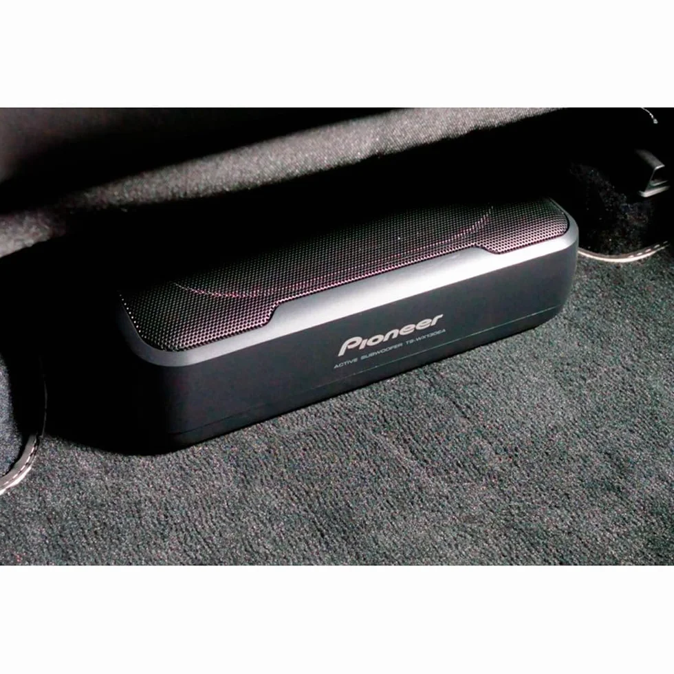 PIONEER TS-WX130EA Aktivsubwoofer, leistungsstarker Gehäuse Subwoofer mit 160 W Maximalleistung, 20 x 13 cm Subwoofer in MDF Gehäuse, IMPP Membran, schwarz, Eingangsnennleistung 50 W