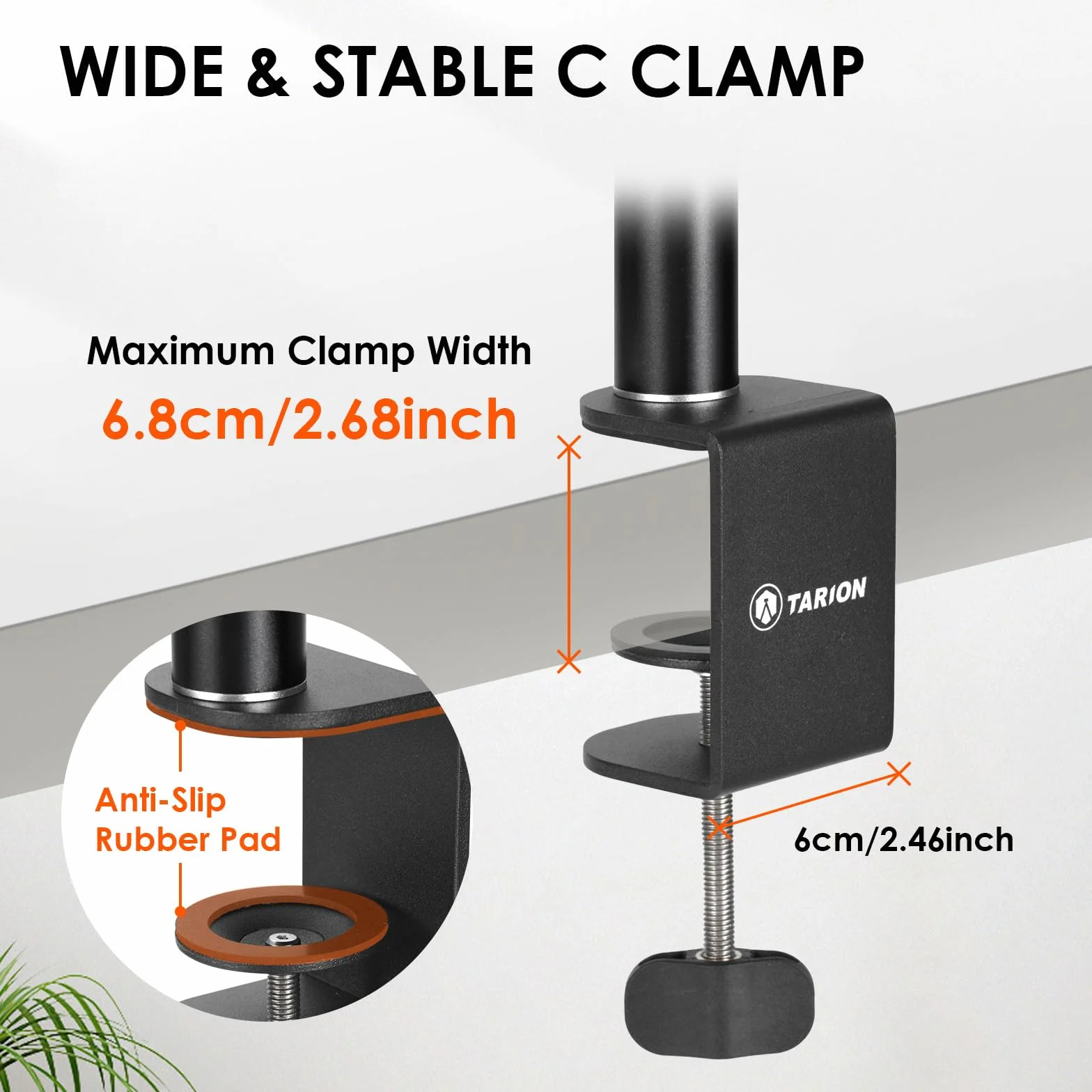 TARION Overhead Stativ Kamera Tischstativ Klemmstativ Flexibel Gelenkarm Tisch Halterung mit 3/8'' Gewinde und 3/8'' auf 1/4'' Schrauben Adapter für DSLR Kameras Ringlicht Projektor(L, Neu)