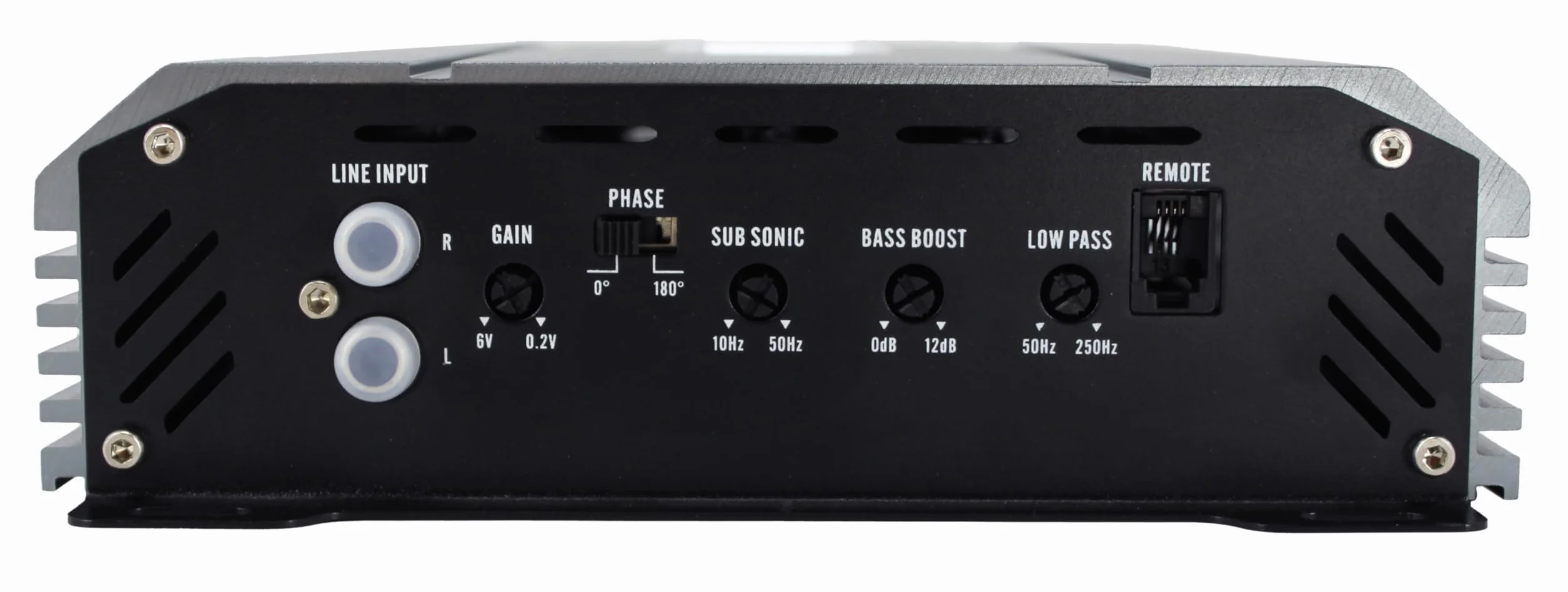Excalibur X11000.1 Auto Verstärker HiFi Mono 1 Kanal 1500 Watt Leistungsstarker Subwoofer Endstufe Auto - Kompakter Mini Verstärker Mit Bass-Boost 12 dB, Crossover HPF/Full/LPF und Fernbedienung