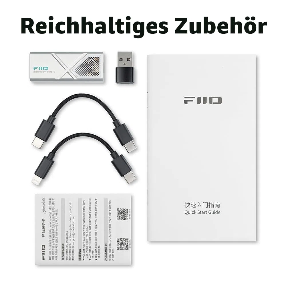 FiiO KA13 Tragbarer Dual-DAC-Verstärker 3,5 mm 4,4 mm Ausgänge Silber
