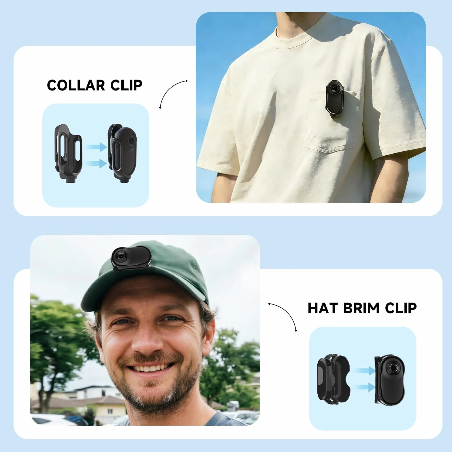 1080P Mini Action Cam, Daumengroße Helmkamera Motorrad, Bodycam Körperkamera Mini mit integriertem 32GB Speicher, POV Kamera für Radfahren, Reisen und Outdoor Abenteuer(Matt Schwarz)