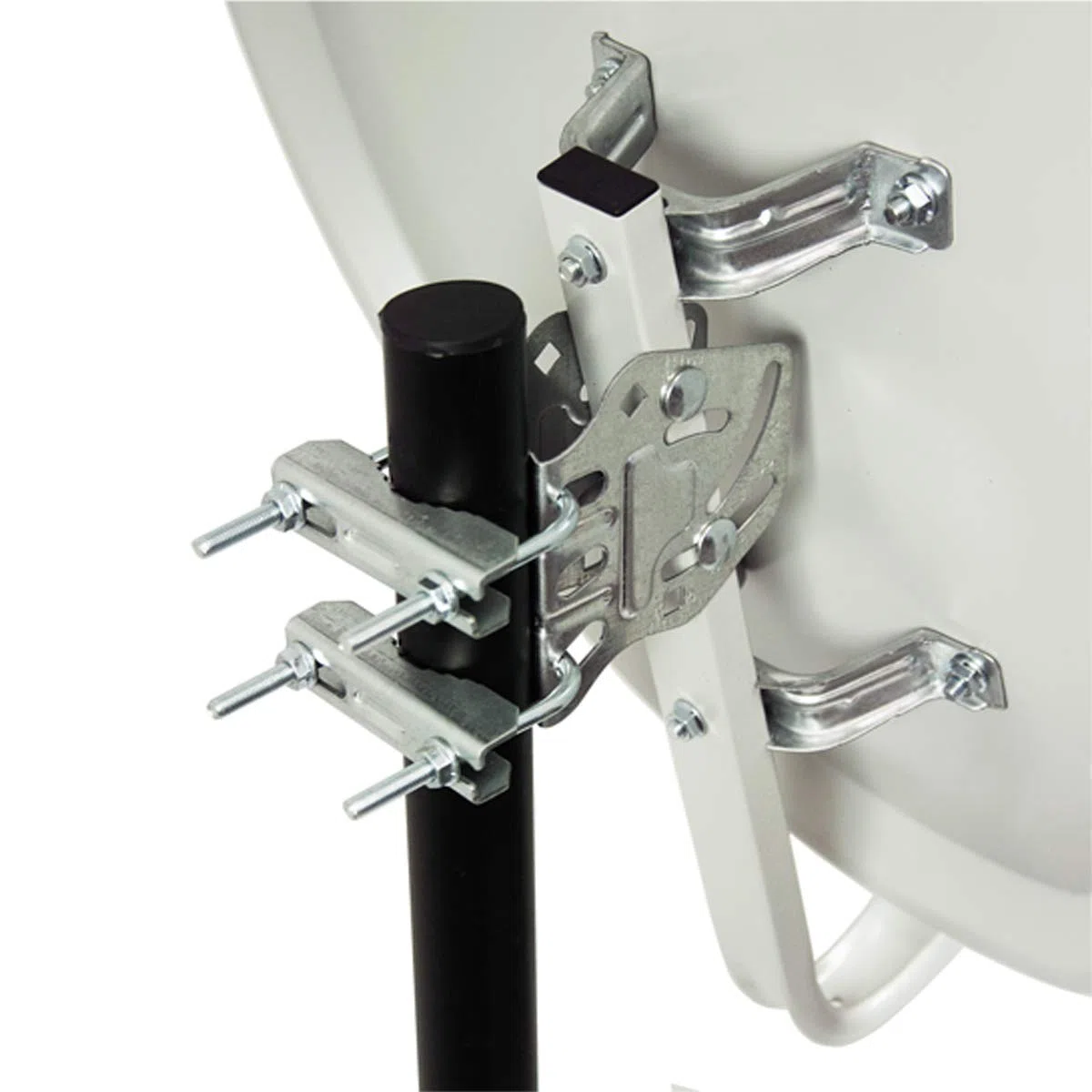 Premium X Satelliten-Komplettanlage 80cm Satellitenschüssel Aluminium Quad LNB Kabel 50m Wandhalter 45cm, SAT bis 4 Teilnehmer