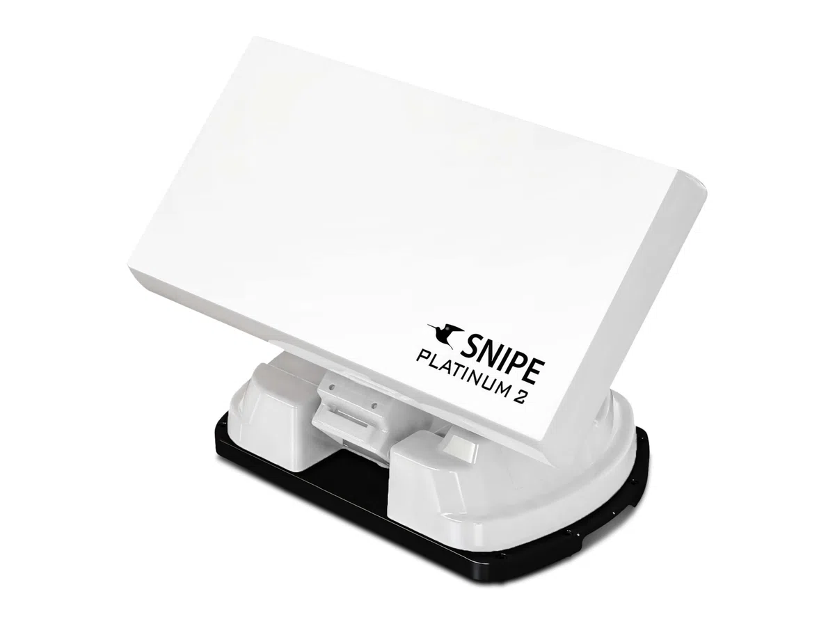 Selfsat Snipe Platinum 2 - Single - Vollautomatische Satellitenantenne, Campingantenne mit BT Fernbedienung und iOS/Android Steuerung, GPS, Flachantenne, PLL-LNB