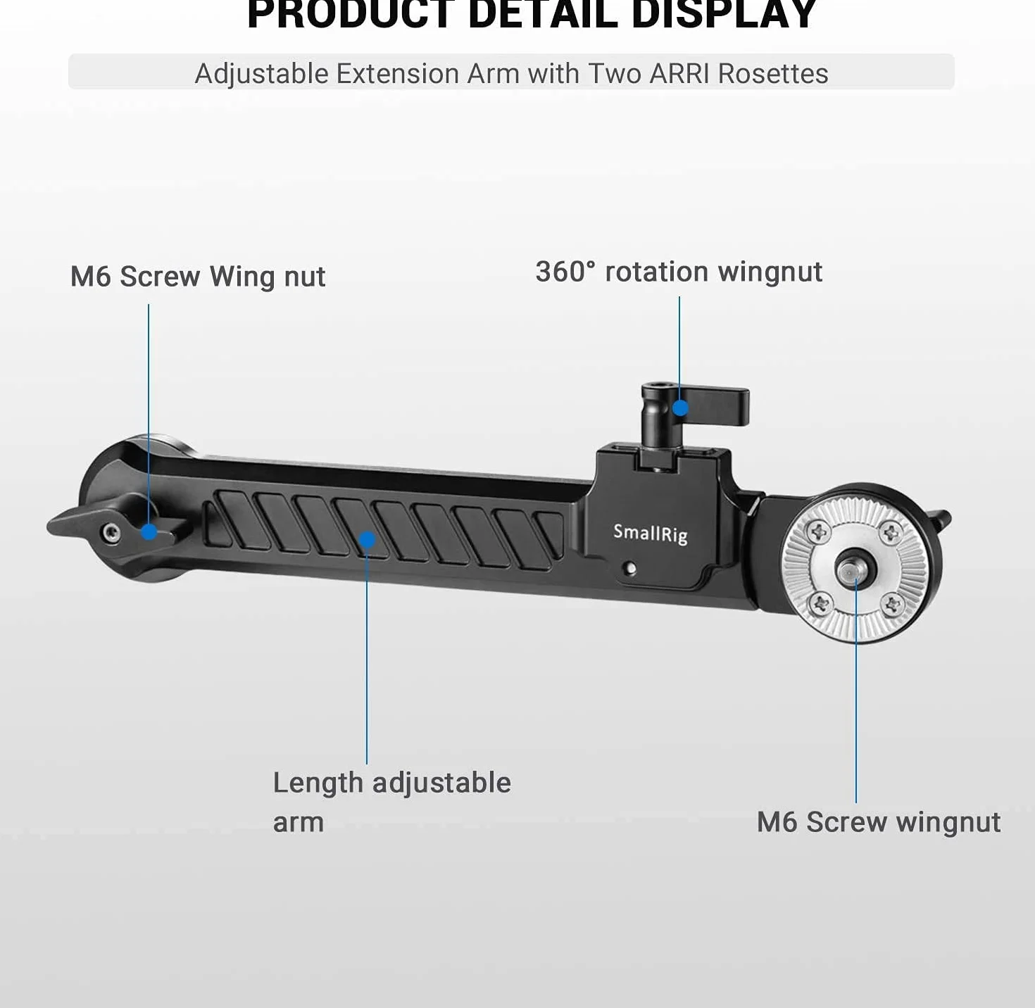 SMALLRIG Erweiterung Arm mit Rosette 1870 für Sony FS5 FS7 Grip