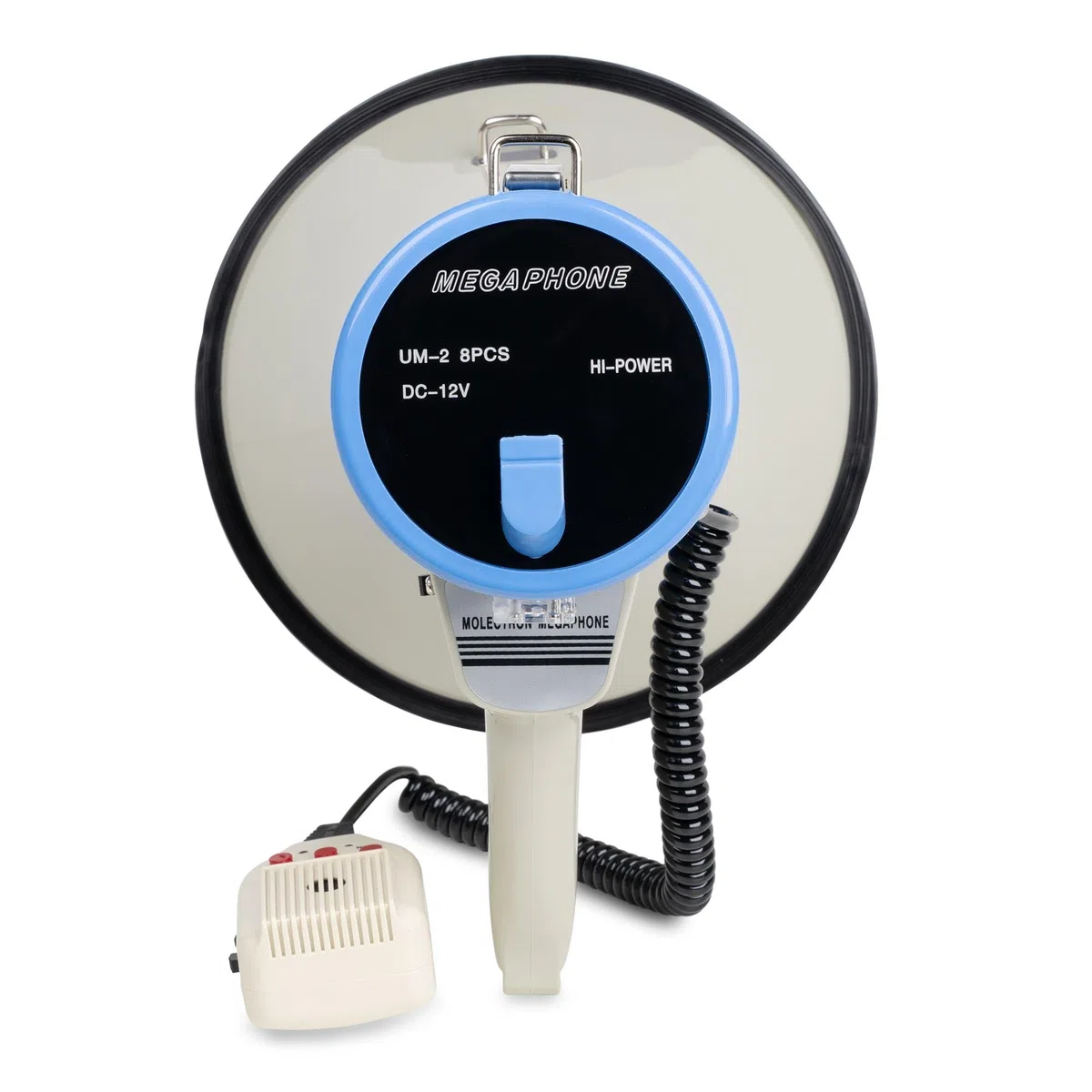 Vonyx MEG060 Megafon 60 Watt MP3 USB SD AUX Sirene Mikrofon Aufnahmefunktion blau-weiß