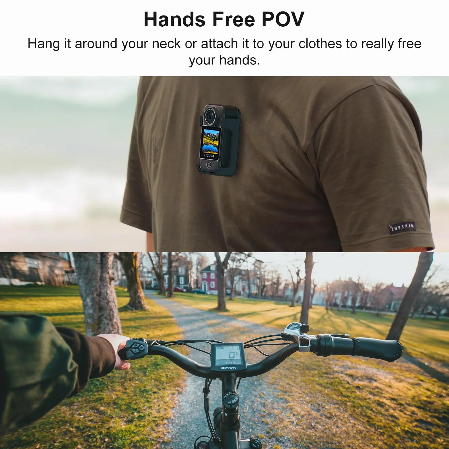 SJCAM C300 Pocket Action Kamera 4K30fps, 1.33'' Touchscreen Sportkamera, 2.4G/5G Dual WiFi 20MP Helmkamera, 6-axis EIS Unterwasserkamera 30m/98ft Wasserdicht