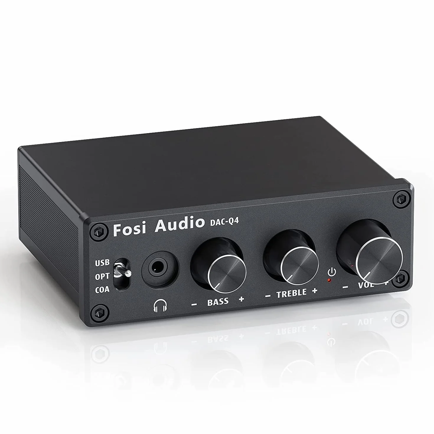 Fosi Audio Q4 Kopfhörer Verstärker, 192 kHz USB DAC, USB/Optisch/Koaxial auf 3,5 mm AUX/RCA Ausgang, Gaming DAC AMP für PS5/PC/MAC