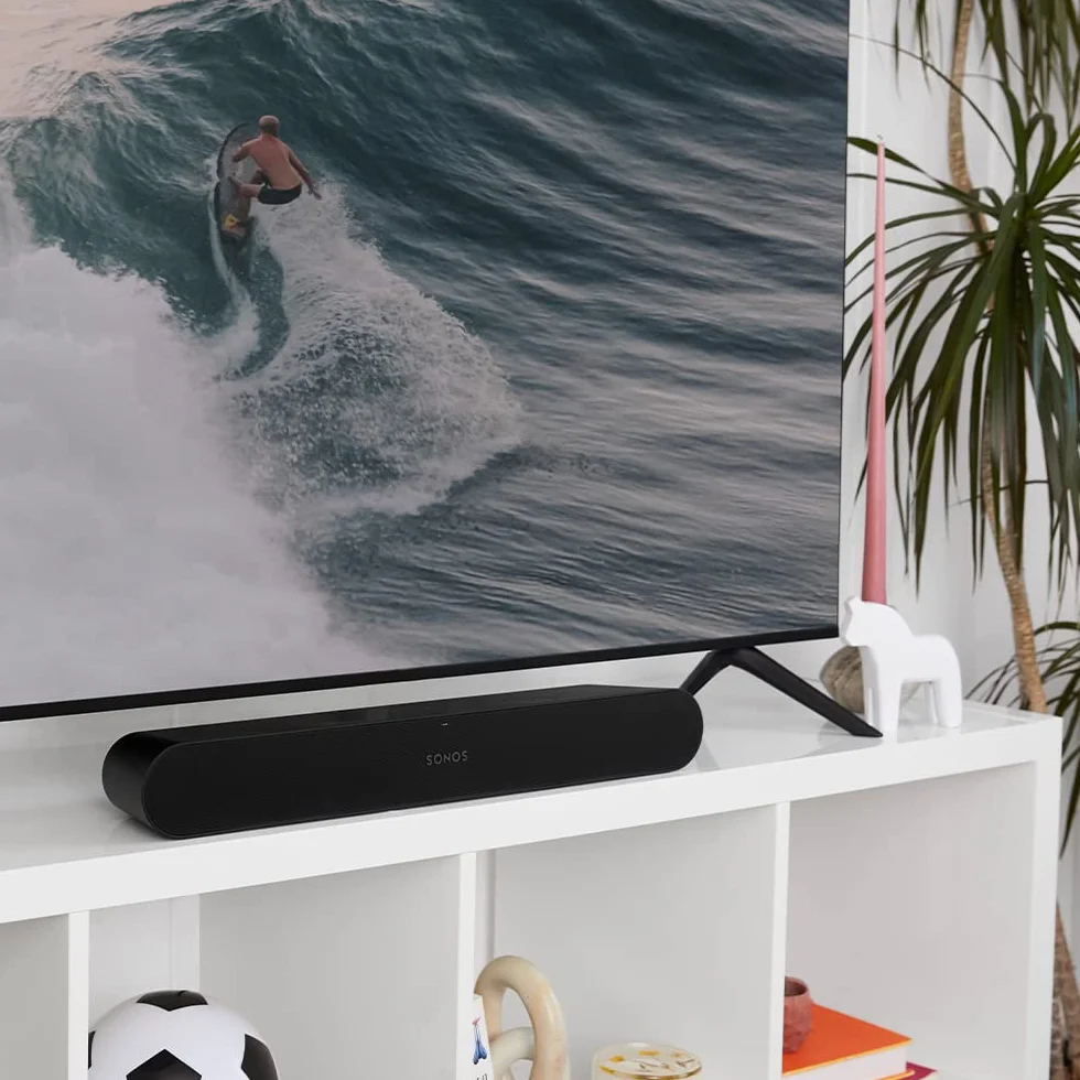 Sonos Ray Soundbar – Kompakte All-in-One-Soundbar für Filme, Spiele, Musikstreaming – Schwarz