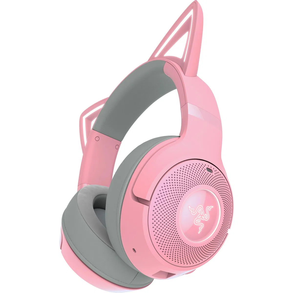 Razer Kraken Kitty V2 BT - Drahtloses Bluetooth RGB Gaming-Headset mit leuchtenden Katzenohren (Bluetooth 5.2 mit Gaming-Modus, TriForce 40mm Treiber) Quartz