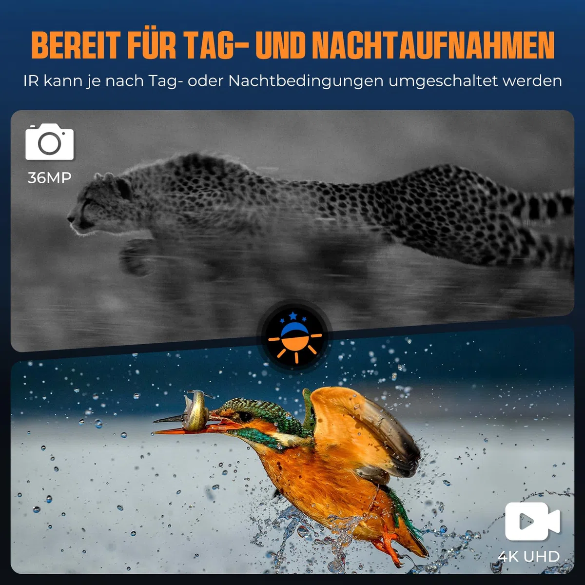 Nachtsichtgerät, CIGMAN 400M 3" HD-Display Infrarot-Fernglas Nachtsicht, 5000mAh Wiederaufladbares Wärmebild-Fernglas, f/1.4 HD-Kamera, 8X Digitalzoom für Jagd, Camping, Beobachtung