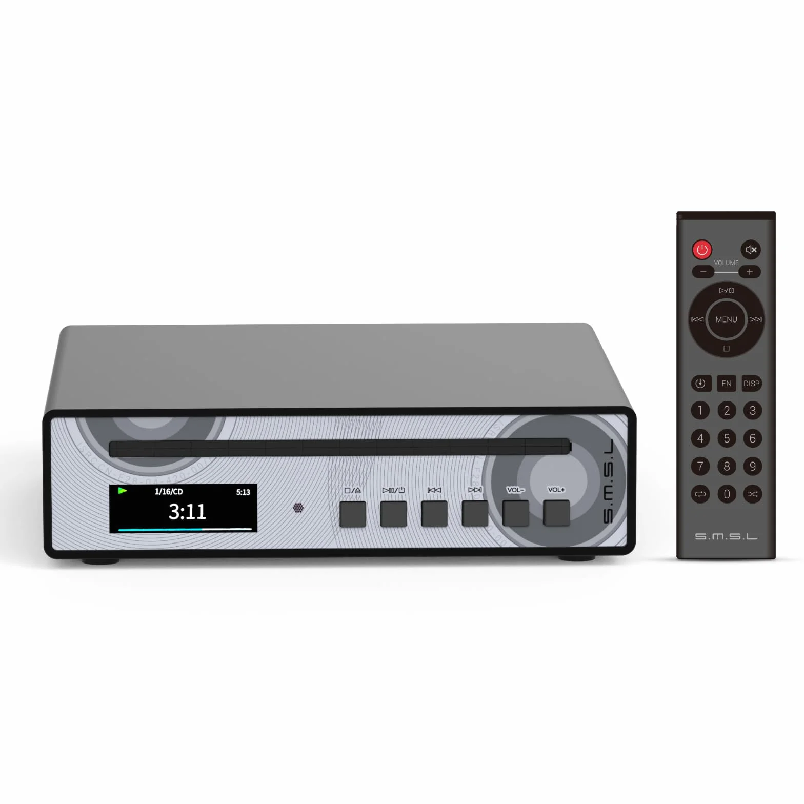 SMSL VMV PL100 PRO HiFi CD Player für Zuhause, Auto-CD-Player, Dual CS43131 Chip, MQA Dekodierung, Vorverstärker mit RCA/XLR/3,5 mm/4,4 mm Kopfhörer/Optischem/Koaxialem Digital Ausgang (Schwarz)