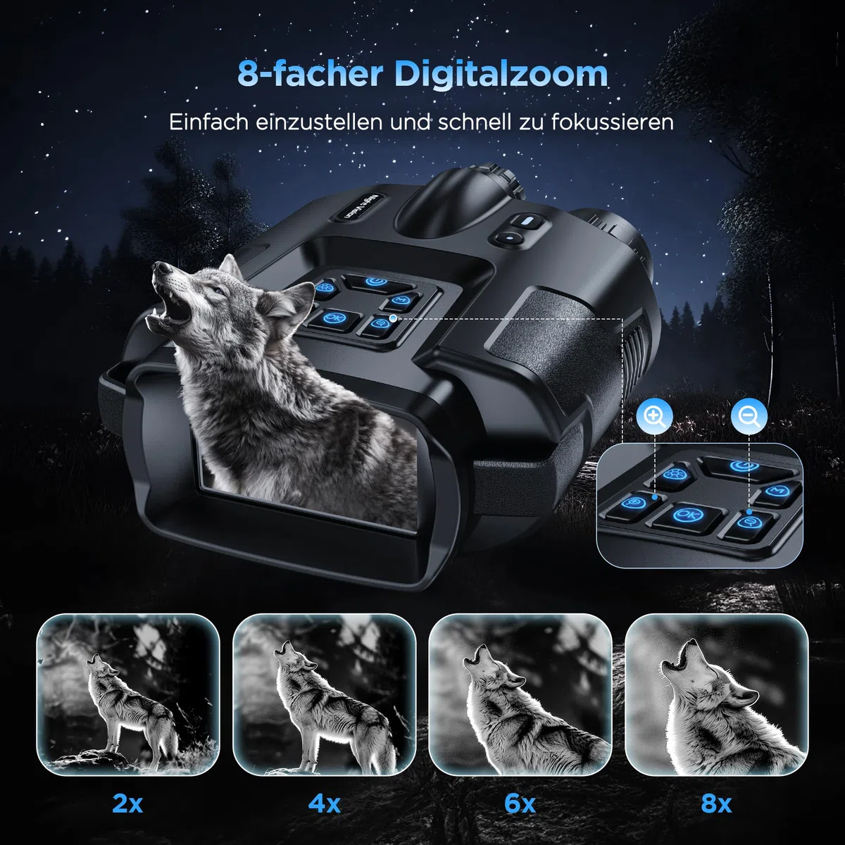 Haokoo 4K Nachtsichtgerät Profi Z095, Schwarz
