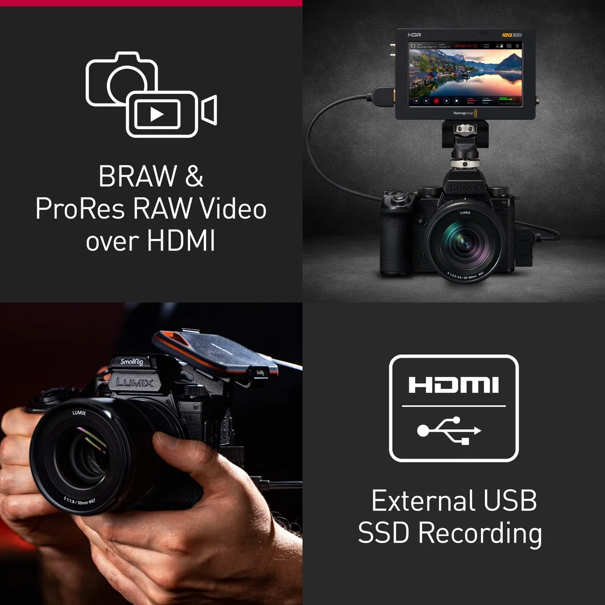 Panasonic LUMIX DC-S5M2XCE Spiegellose Vollformatkamera mit LUMIX S 50mm F1.8 Objektiv, 4K 60p & 6K 30p unbegrenzte Aufnahme, Flip Screen, WLAN, Hybrid-Phasen-AF, Active IS, DMW-BLK22 Akku, Schwarz
