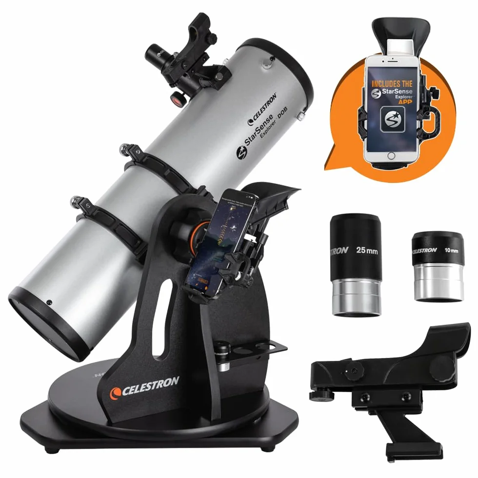 Celestron 22481 StarSense Explorer 130 mm Tisch-Dobson-Teleskop mit Smartphone-App-Unterstützung Funktioniert mit der StarSense-App - kompatibel mit iOS/Android