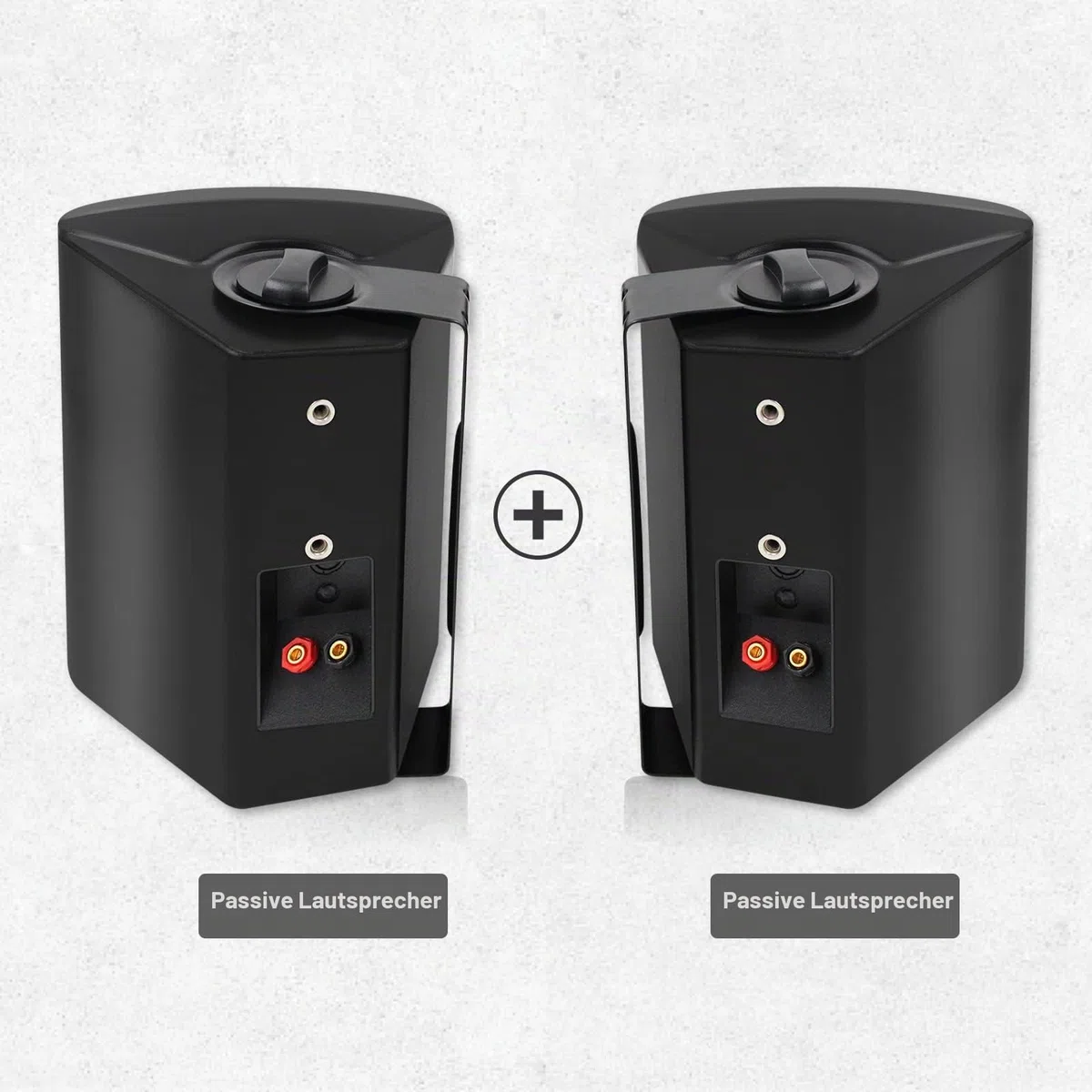 Herdio 5,25 Zoll 300 Watt Außenlautsprecher Outdoor-Lautsprecher für Outdoor Indoor Wandhalterung Patio Deck Camper Garten, Terrasse, Restaurant(1 Paar, schwarz)