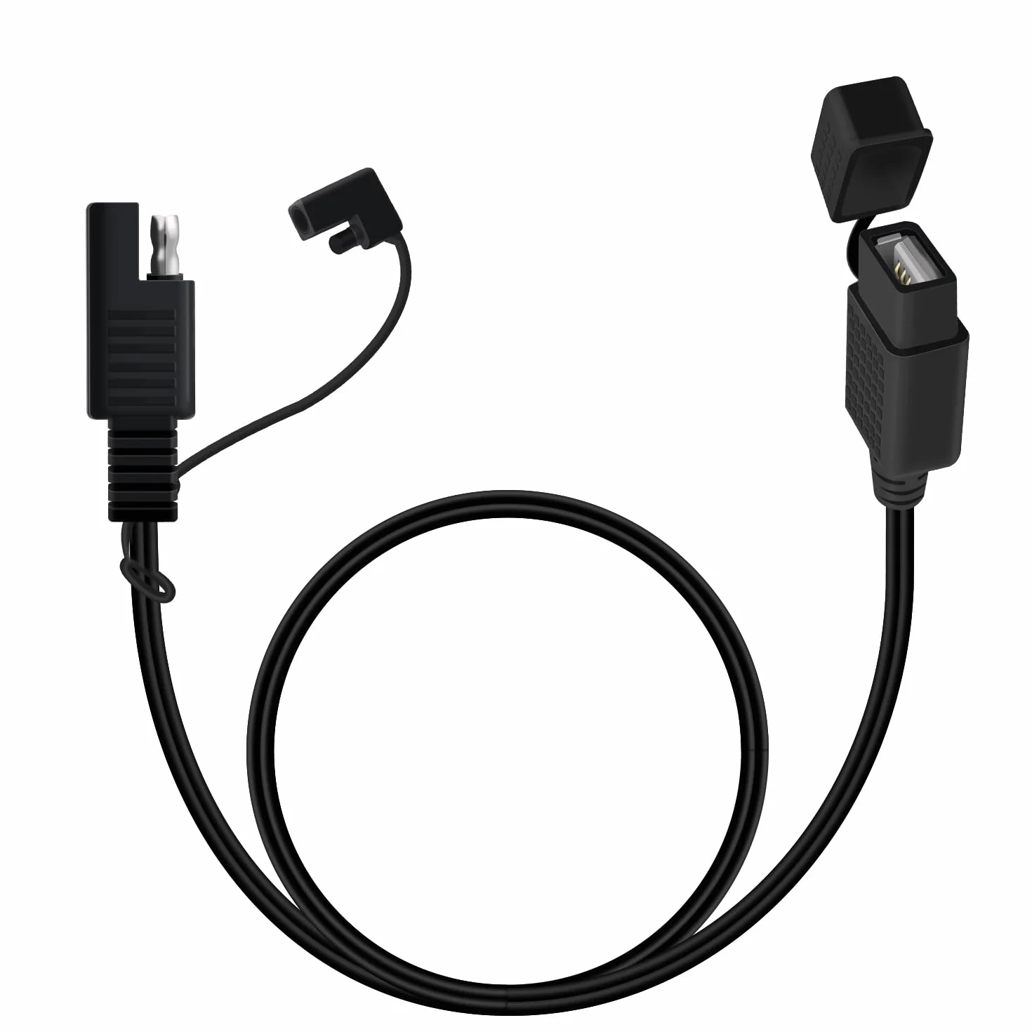SAE auf USB Kabel 18AWG 5V 2.1 A Adapter SAE 2 pin zu USB mit Wasserdichter Abdeckung für Telefon, Tablet, GPS Ladegerät (Anschluss 1, 1m)