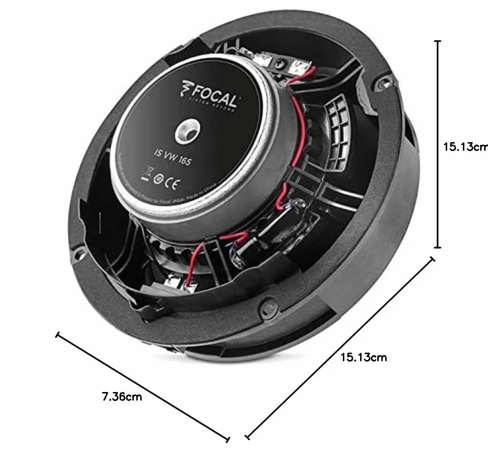 Focal ISVW165 Inside 16,5 cm 2-Wege Compo Lautsprecher Kompatibel für Audi, Seat, Skoda, Volkswagen VW