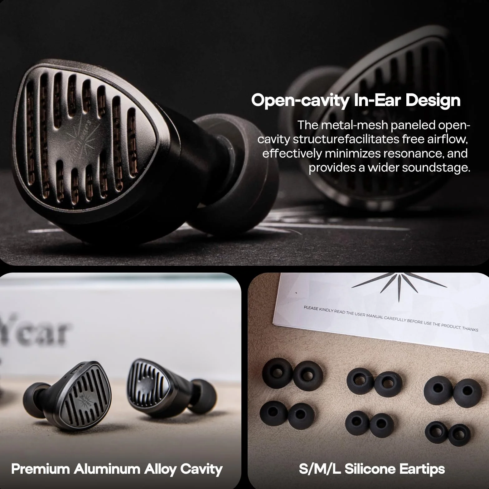LINSOUL Kiwi Ears Septet 1DD 4BA 1 Planar 1 PZT Quadbrid IEM HiFi Ohrhörer mit 3,5 mm/4,4 mm modulares Kabel