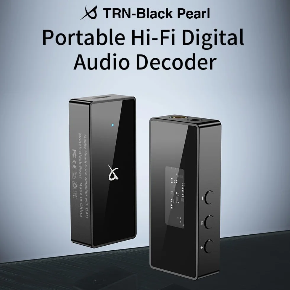 LEAUDIO TRN Black Pearl tragbarer HiFi-DAC-Kopfhörerverstärker, Dual CS43131, 384 kHz, 32 Bit DSD256, 3,5 + 4,4 Ausgang