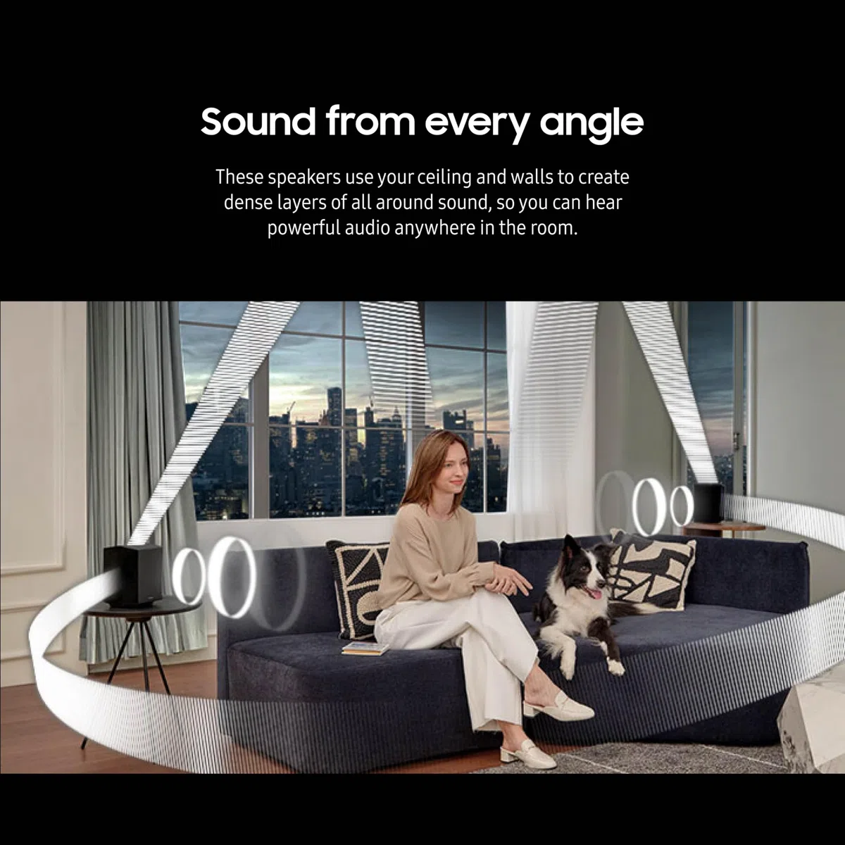 Samsung HW-Q990D Soundbar 11.1.4 ch mit Dolby-Sound, Surround-Sound-Erweiterung, adaptiver Sound, kabelloser Subwoofer, 2024