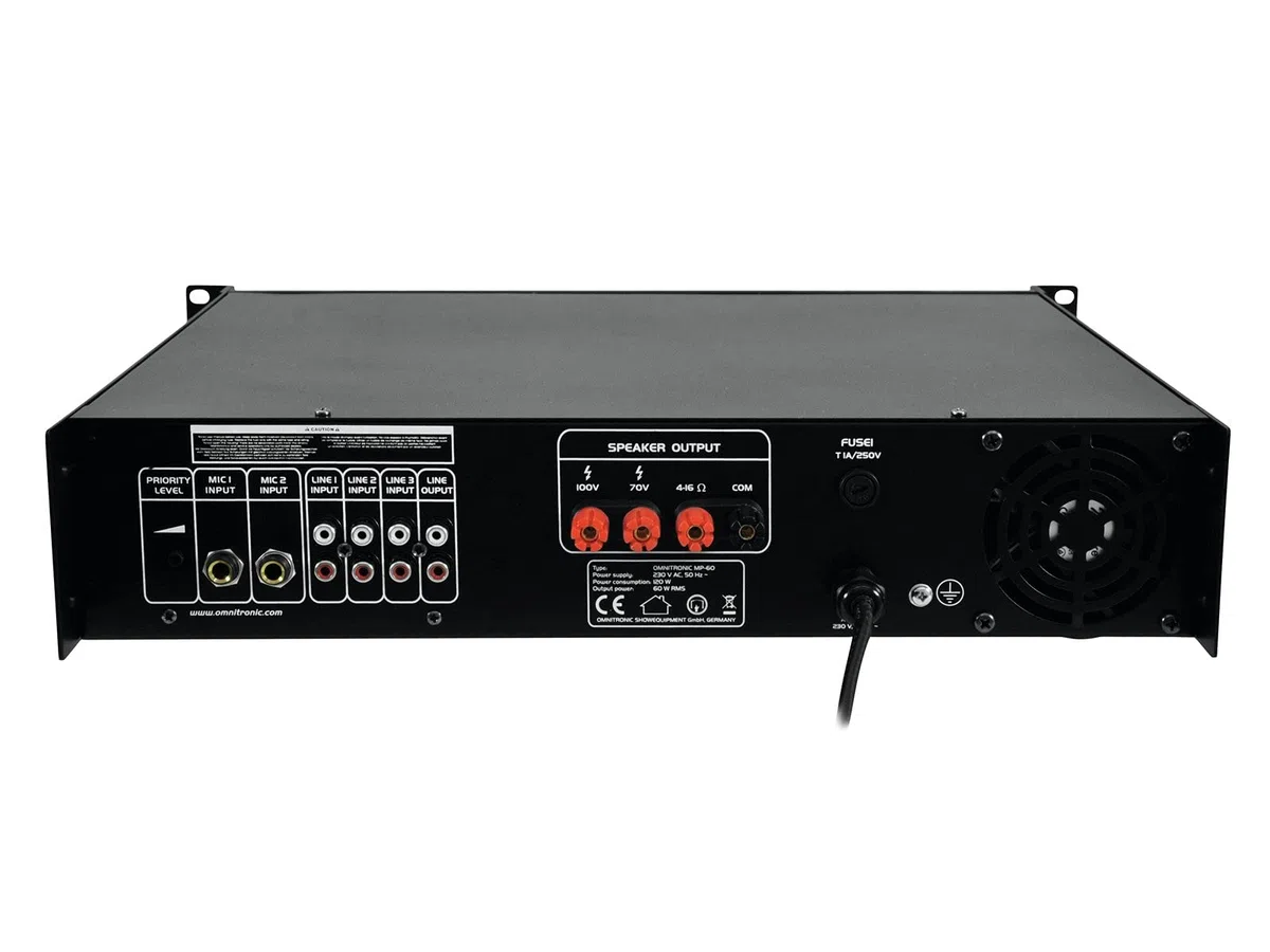 OMNITRONIC MP-60 ELA-Mischverstärker, 60 Watt