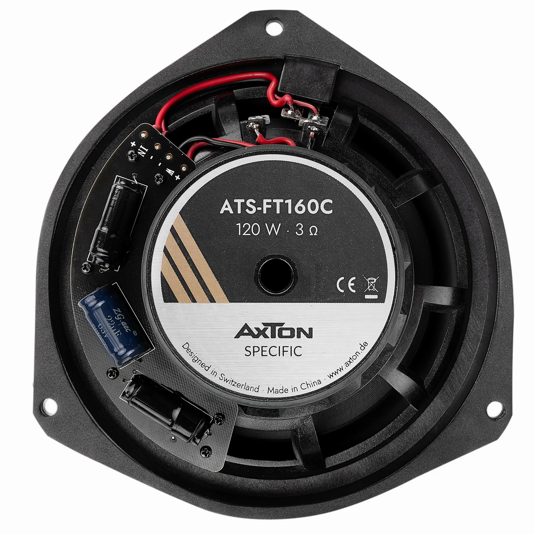 AXTON ATS-FT160C – Passgenaues 2-Wege Komponenten System, kompatibel mit FIAT Ducato Fahrzeugen, Plug & Play Front Auto Lautsprecher für Tür Einbau, 80 W RMS, 1 Paar