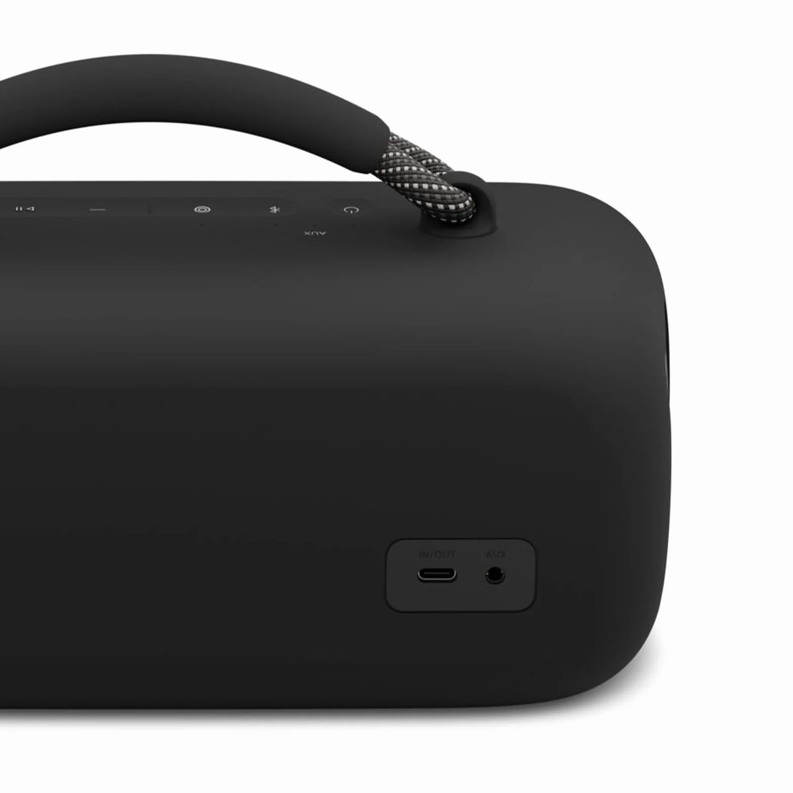 Bose Tragbarer SoundLink Max Lautsprecher, große tragbare Bluetooth Boombox mit Akku, wasserdichte Lautsprecher Boxen, bis zu 20h Akkulaufzeit, USB-C, integrierter 3,5 mm AUX-Eingang, Schwarz