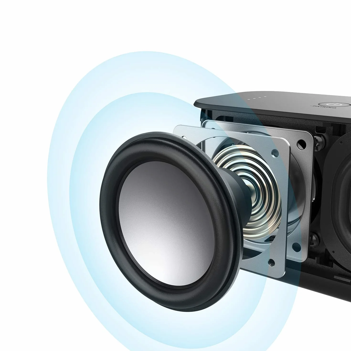 Anker SoundCore Boost Bluetooth Lautsprecher, BassUp Technologie, IPX7 Wasserschutz, 12 Std Akku, 20m Reichweite, Duale Treiber, intensiver Bass, EQ