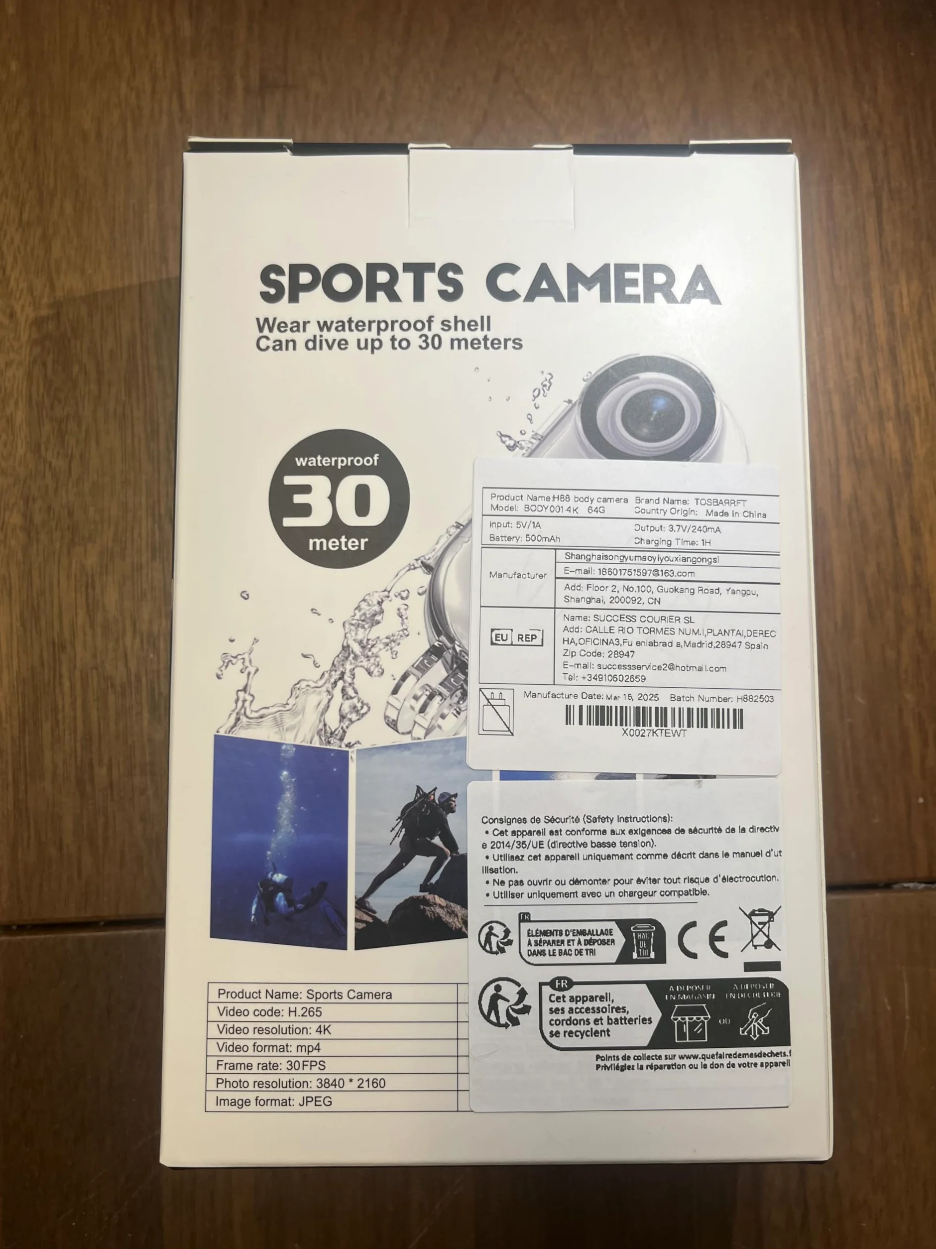 Körperkamera 1080P, tragbare Kamera mit Speicher und Einer Akkulaufzeit von 150 Minuten | Klipp-on-Körperkamera mit Audio, Point-of-View-Kamera, Aktionskamera(32G-pro)
