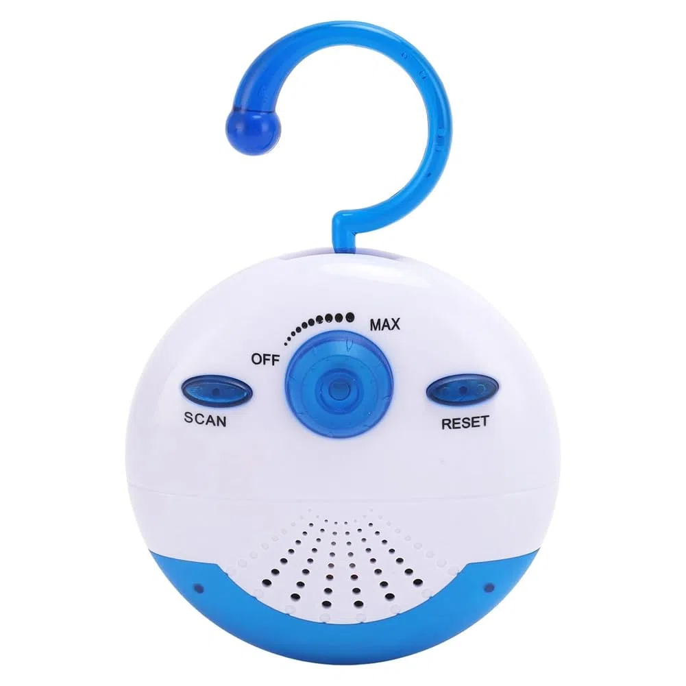 Wasserdichtes Duschradio, Tragbares Mini-FM-Radio mit Eingebautem Lautsprecher für Badezimmer, Küche, Bootfahren, Wandern, Duschlautsprecher