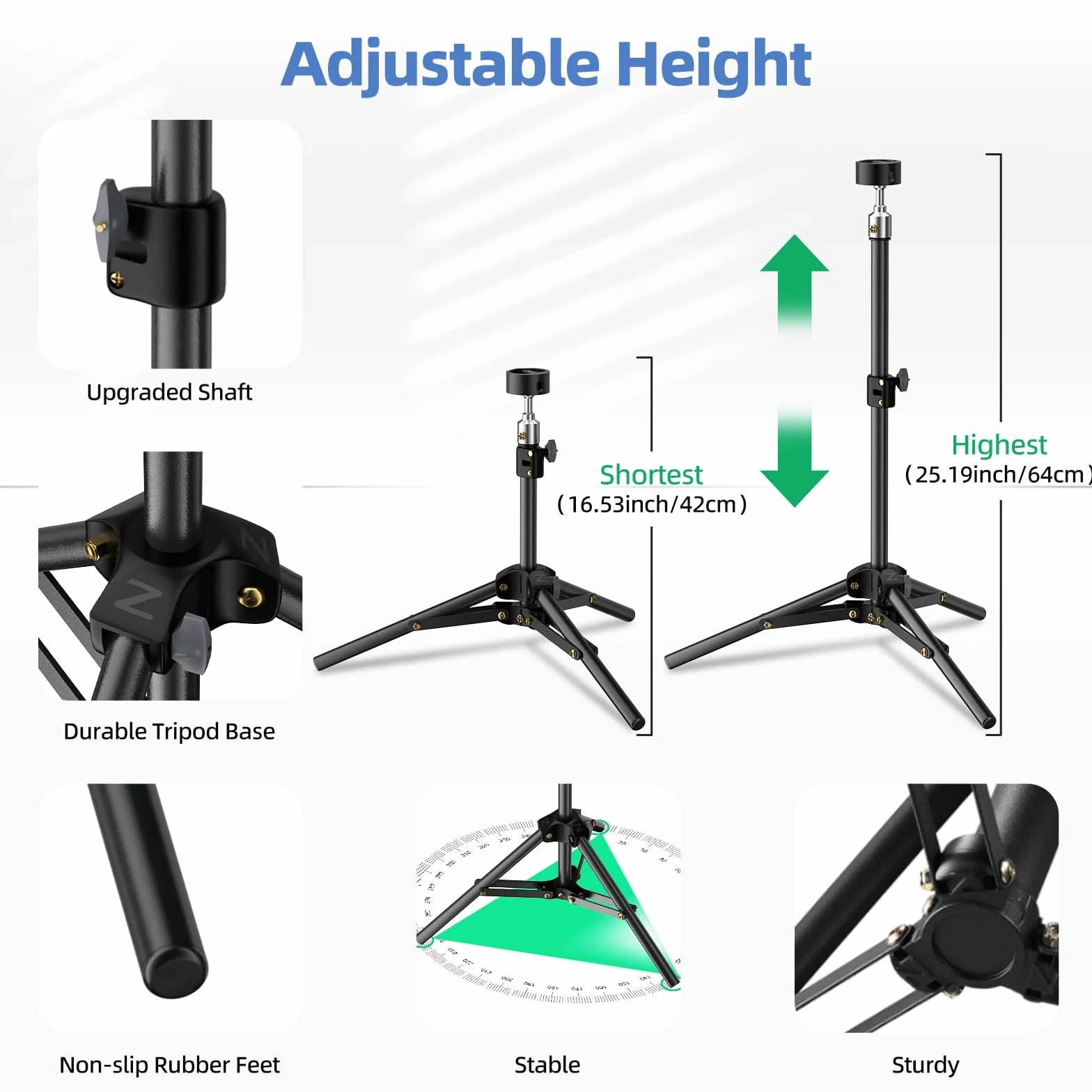 für Starlink Mini-Stativ, verstellbare Stativhalterung für Starlink Mini Dish, tragbares Ständer-Montageset für Star Link Mini-Zubehör für Outdoor-Camping, Wohnmobil