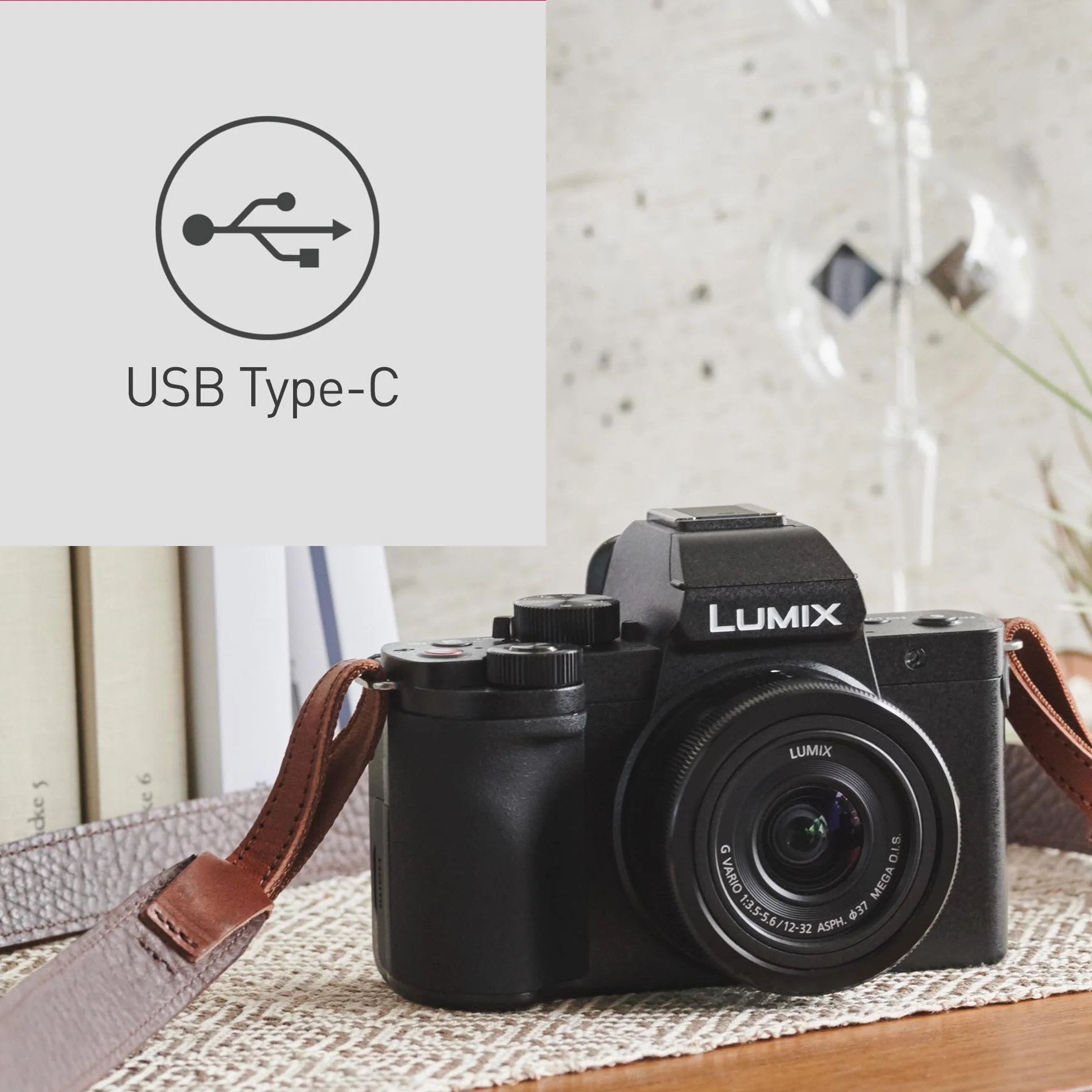 Panasonic Lumix DC-G100DKEGK Micro Four Thirds spiegellose Kamera mit Lumix G Vario 12-32 mm F3.5-5.6 Objektiv, 20,3 MP, 4K 30p & FHD 60 Video, Vlogging-Cam, Freiwinkel-Monitor, USB-C-Ladung, Schwarz