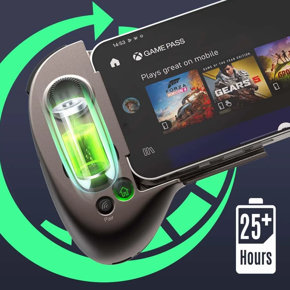 ShanWan Handy Controller für Android iOS iPhone15, Bluetooth Mobile Gaming Gamepad mit Einstellbarem Joystick (Braun)