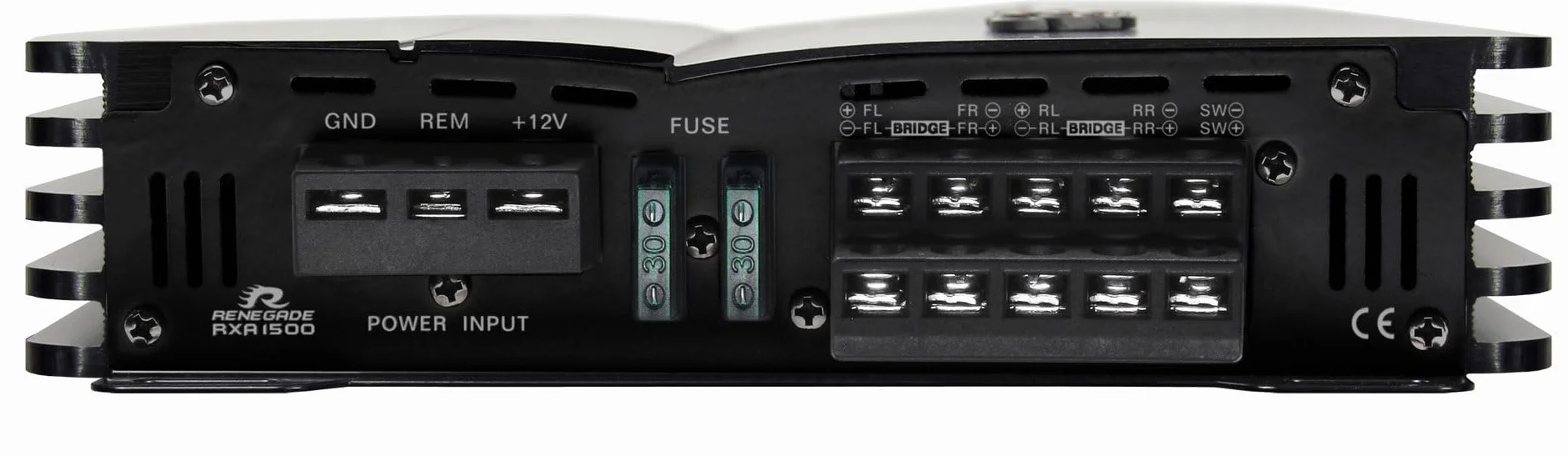 Renegade RXA1500 5-Kanal Endstufe 1500 W Lautstärke-/Bass-/Höhen-Regelung Passend für (Auto-Marke): Universal